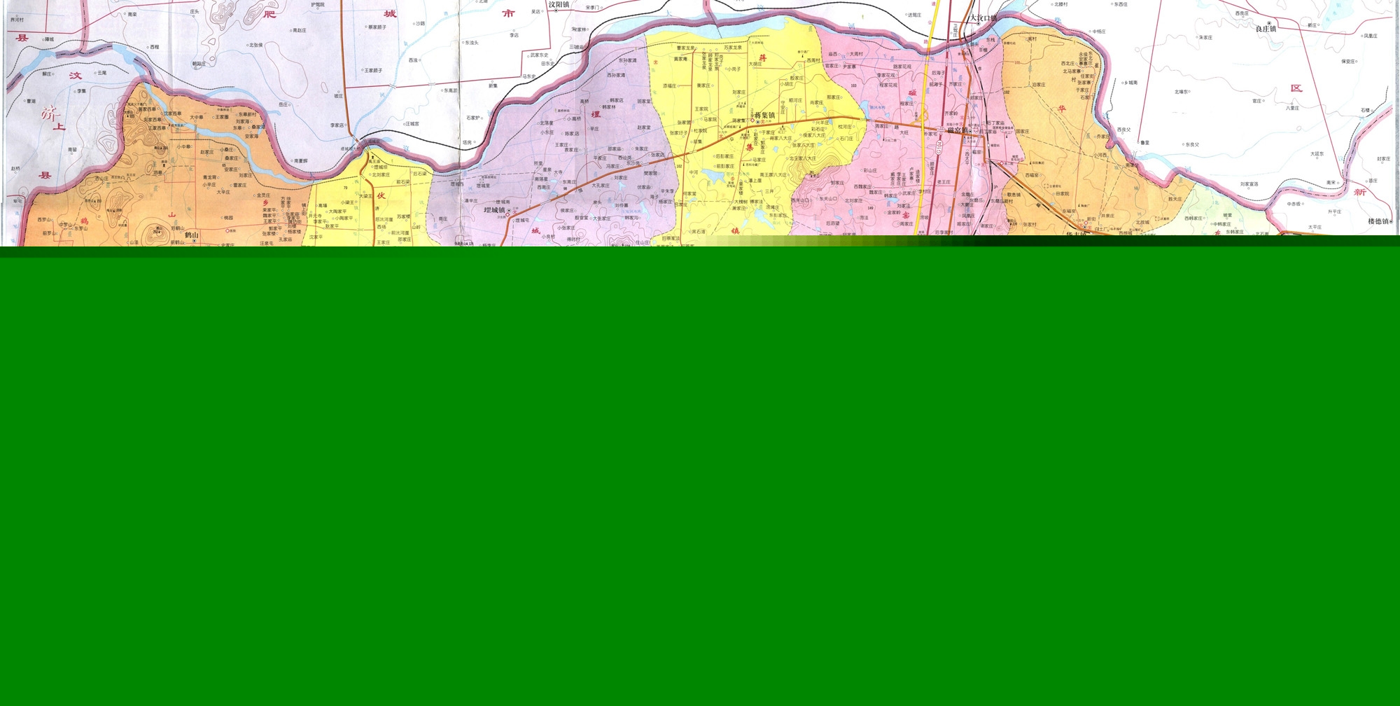 山东省泰安市部分市县行政区划图-肥城市-地图专区图片