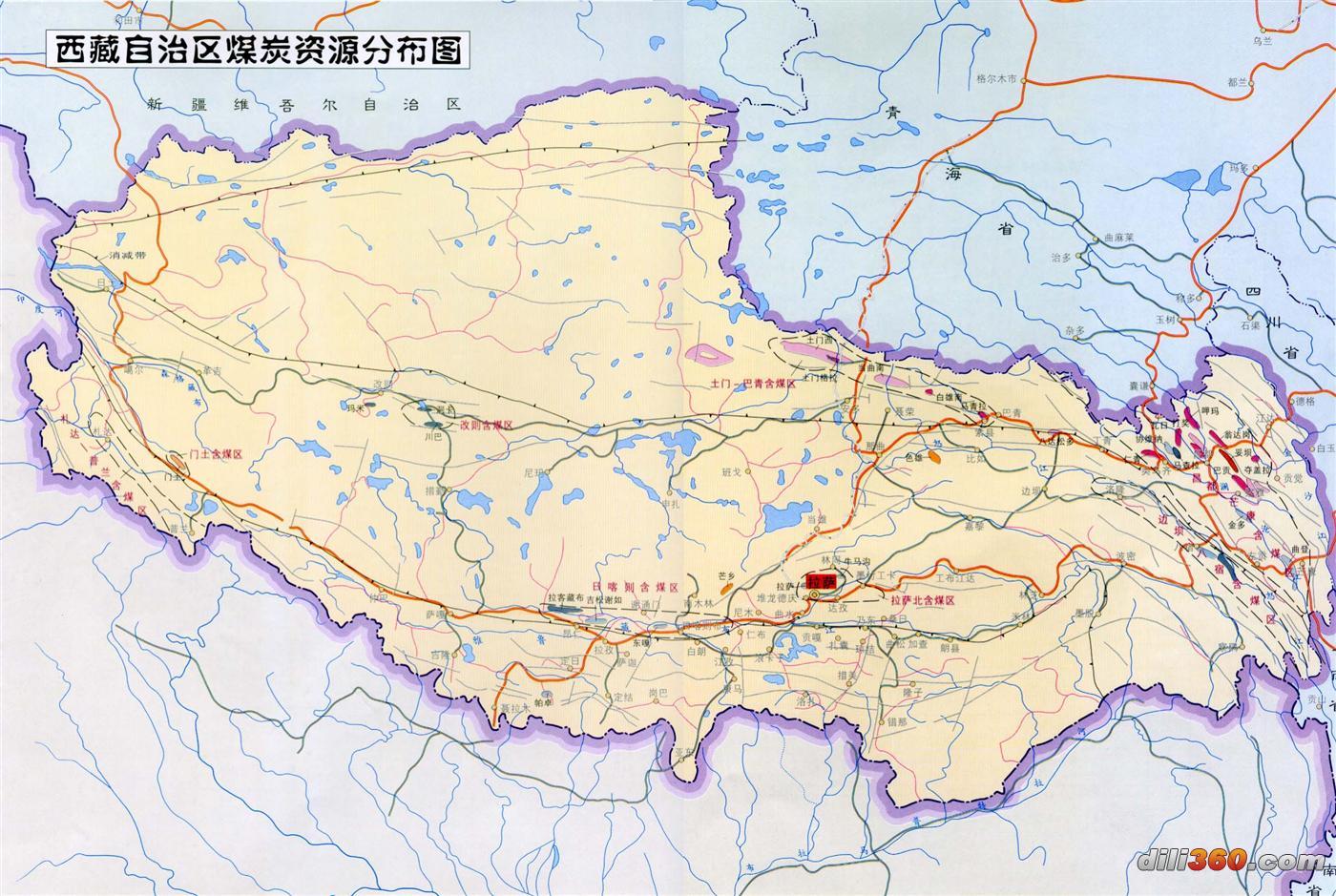 [分省图]中国煤炭资源分布图-地图专区-地图专区图片