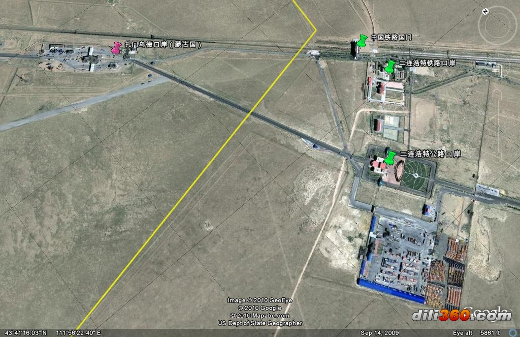 最新中蒙二连浩特边境卫星图-看看!-地图专区-地图图片